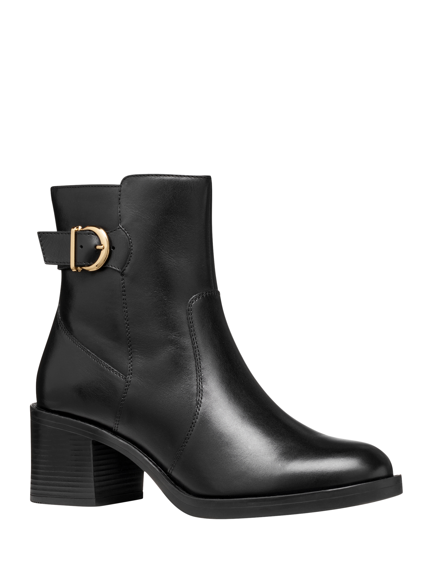 Product image 2 of 6, which shows Geox Serilda 60 Leather Ankle Boots, Black, EU35