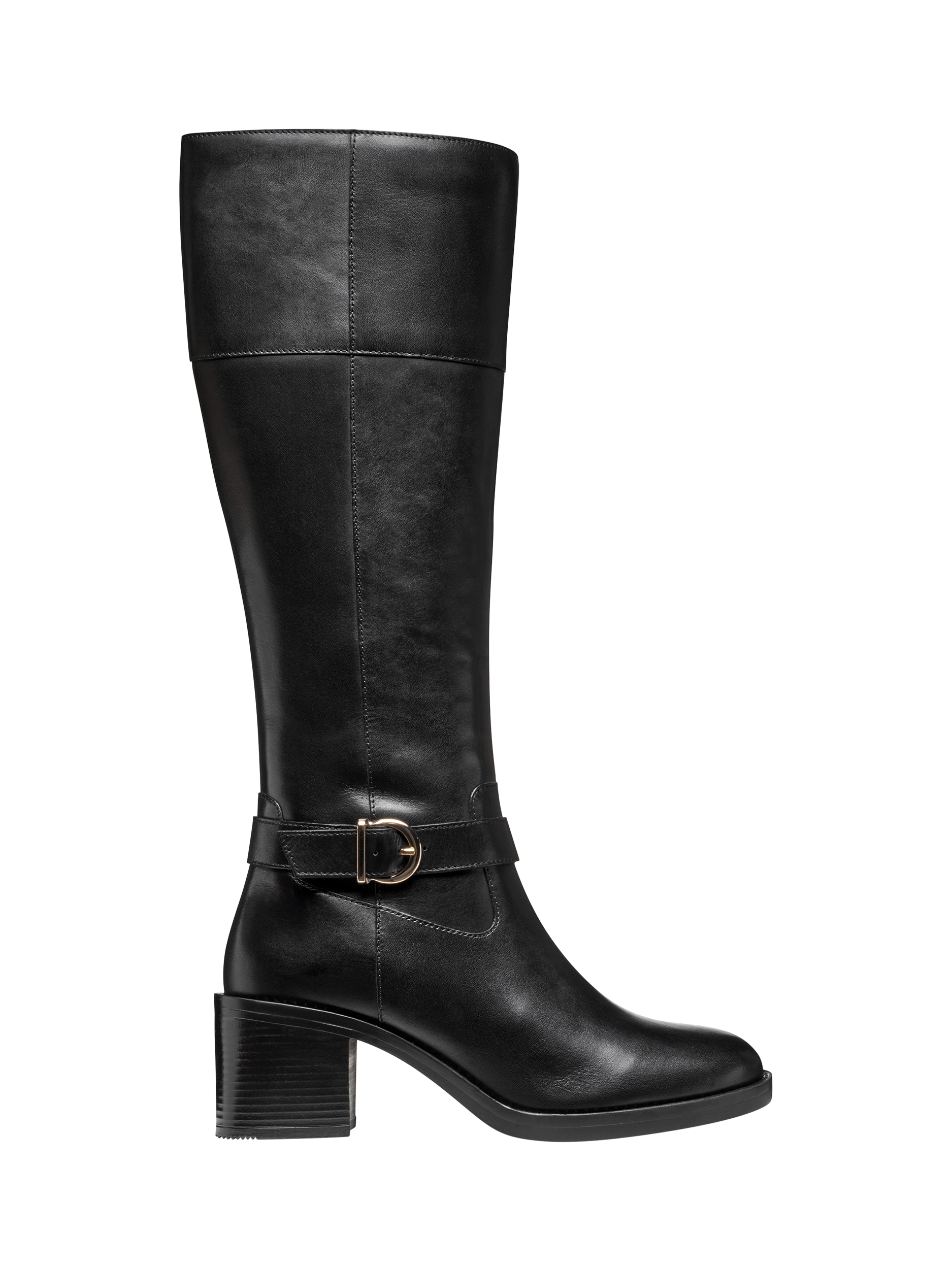 Product image 1 of 8, which shows Geox Serilda 60 Leather Knee High Boots, Black, EU35