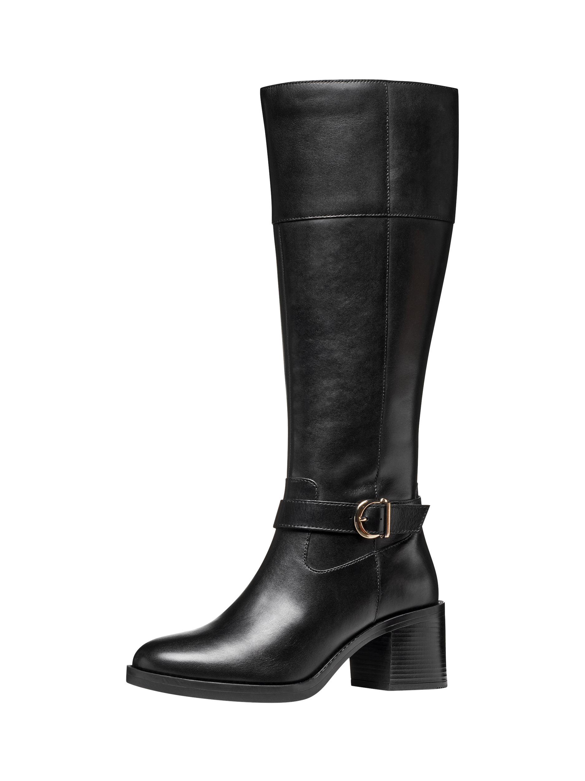 Product image 2 of 8, which shows Geox Serilda 60 Leather Knee High Boots, Black, EU35