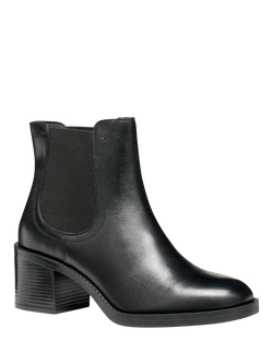 Geox Serilda 60 Leather Chelsea Boots, Black - view 2, Black