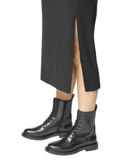 Geox Serilda Leather Lace Up Ankle Boots - view 2, Black