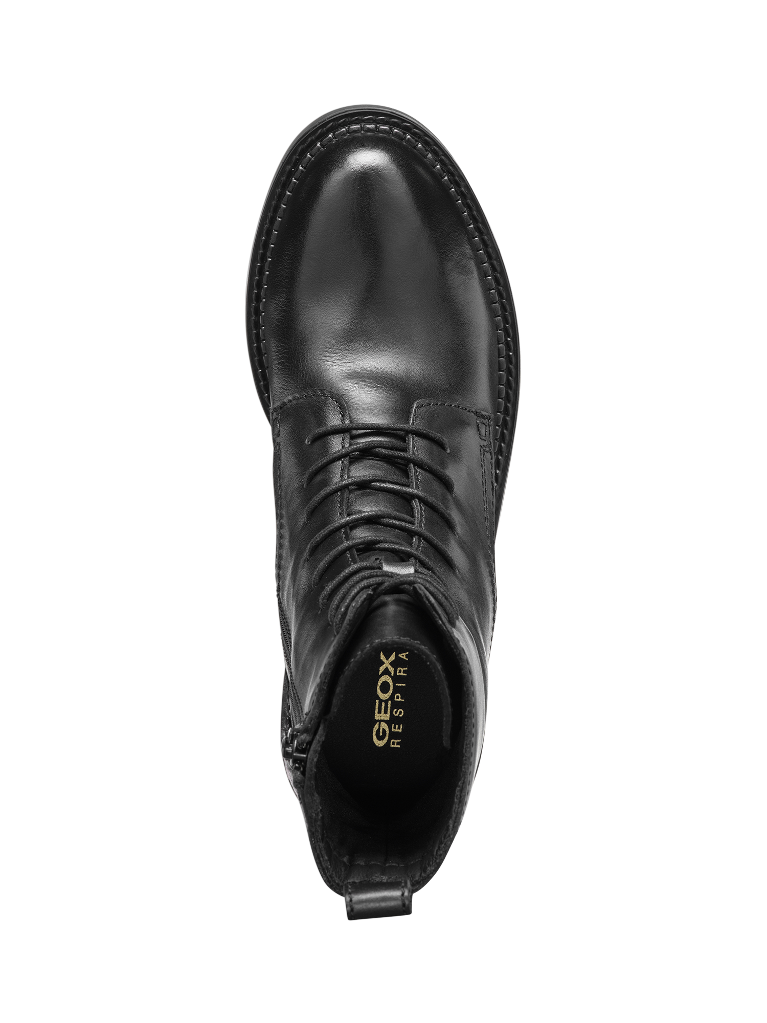 Product image 9 of 11, which shows Geox Serilda Leather Lace Up Ankle Boots, Black, EU35