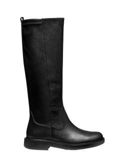 Geox Spherica EC1 Leather Blend Knee High Boots, Black, Black