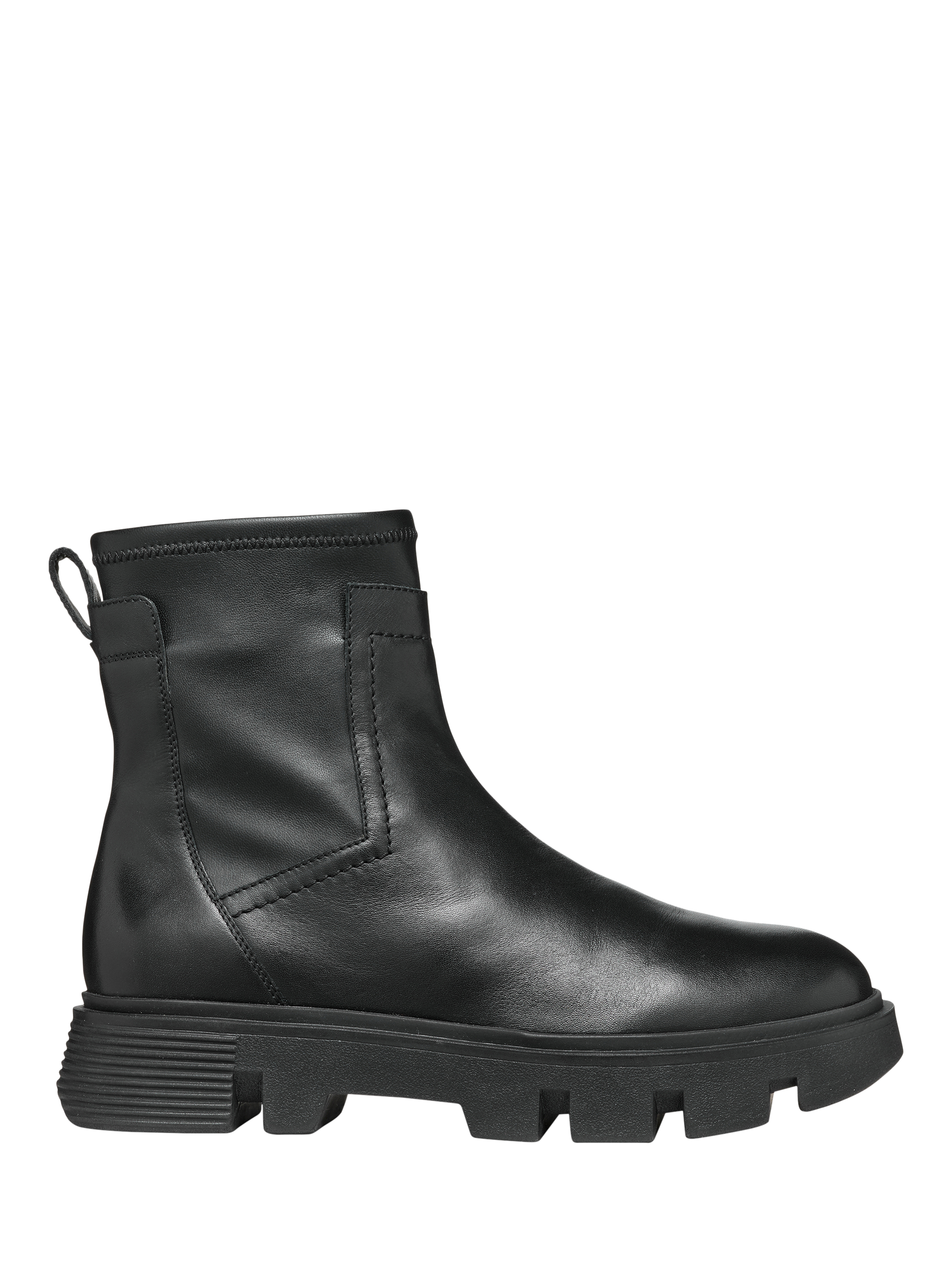 Product image 1 of 8, which shows Geox Vilde Leather Blend Ankle Boots, Black, EU35