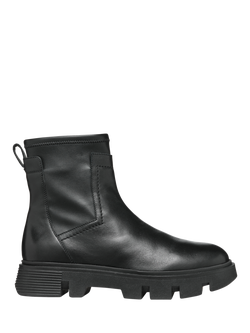 Geox Vilde Leather Blend Ankle Boots, Black, Black
