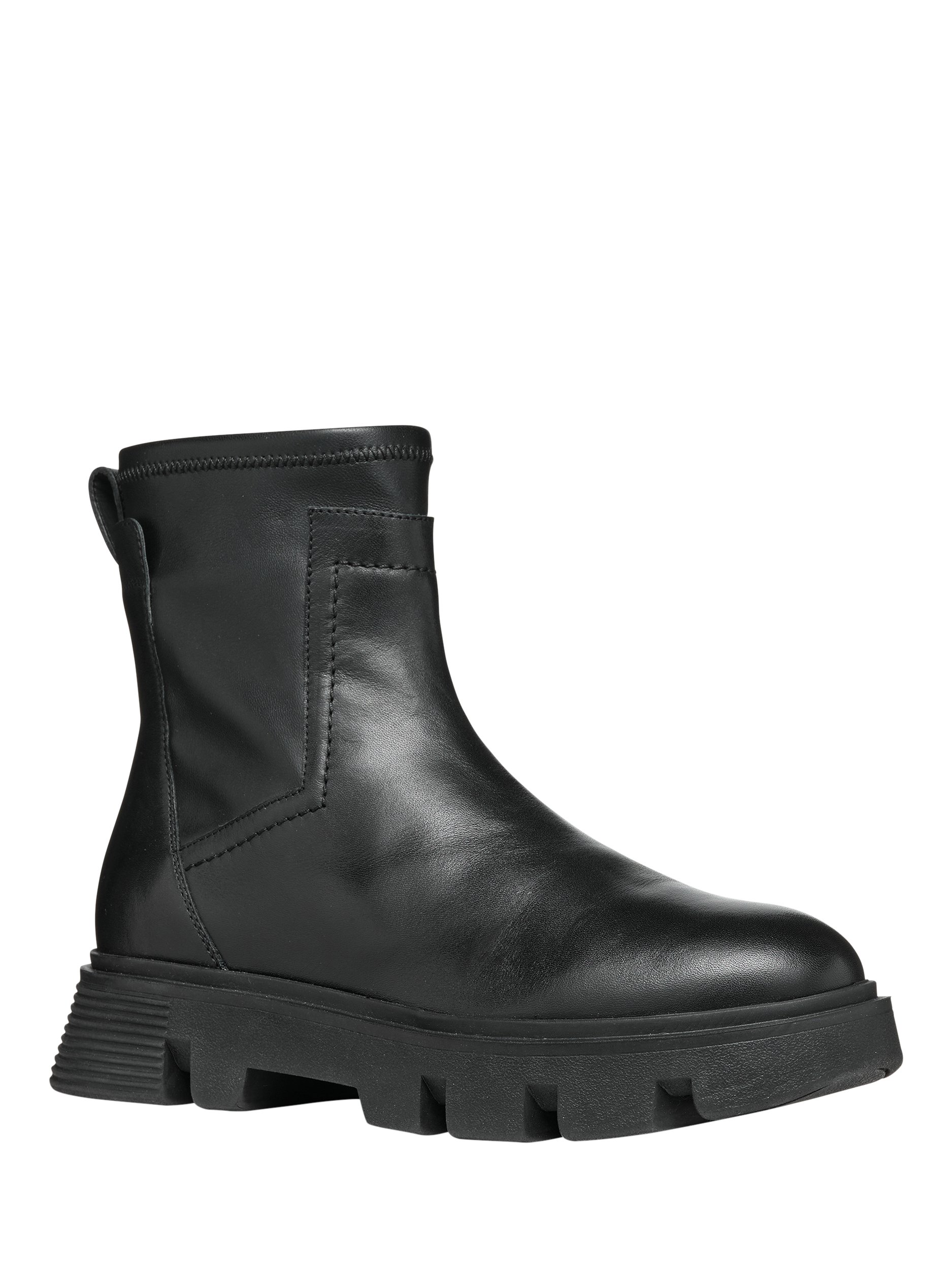 Product image 4 of 8, which shows Geox Vilde Leather Blend Ankle Boots, Black, EU35