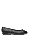 Geox Annytah Quilted Ballerina Pumps, Black
