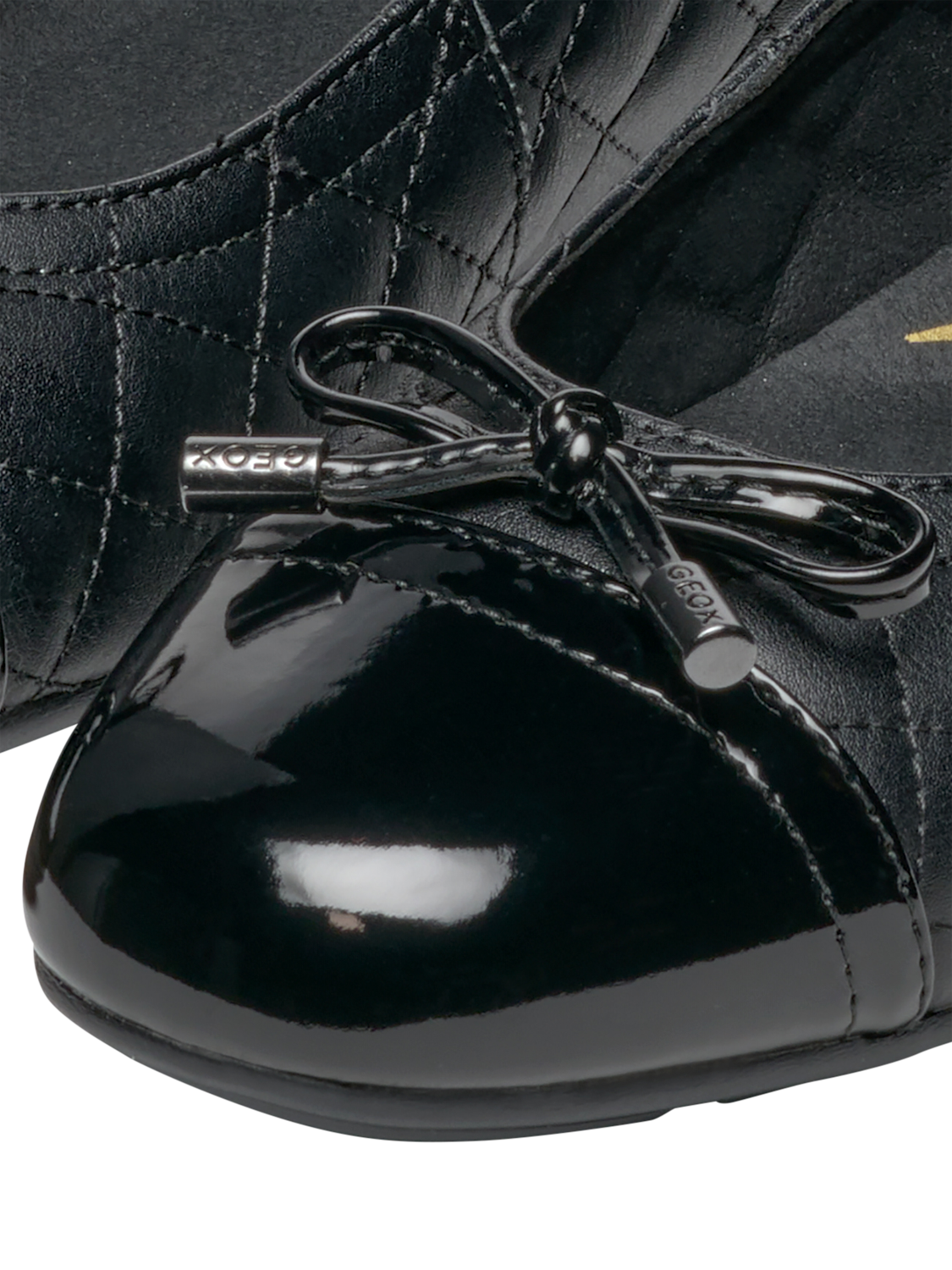 Product image 11 of 11, which shows Geox Annytah Quilted Ballerina Pumps, Black, EU35