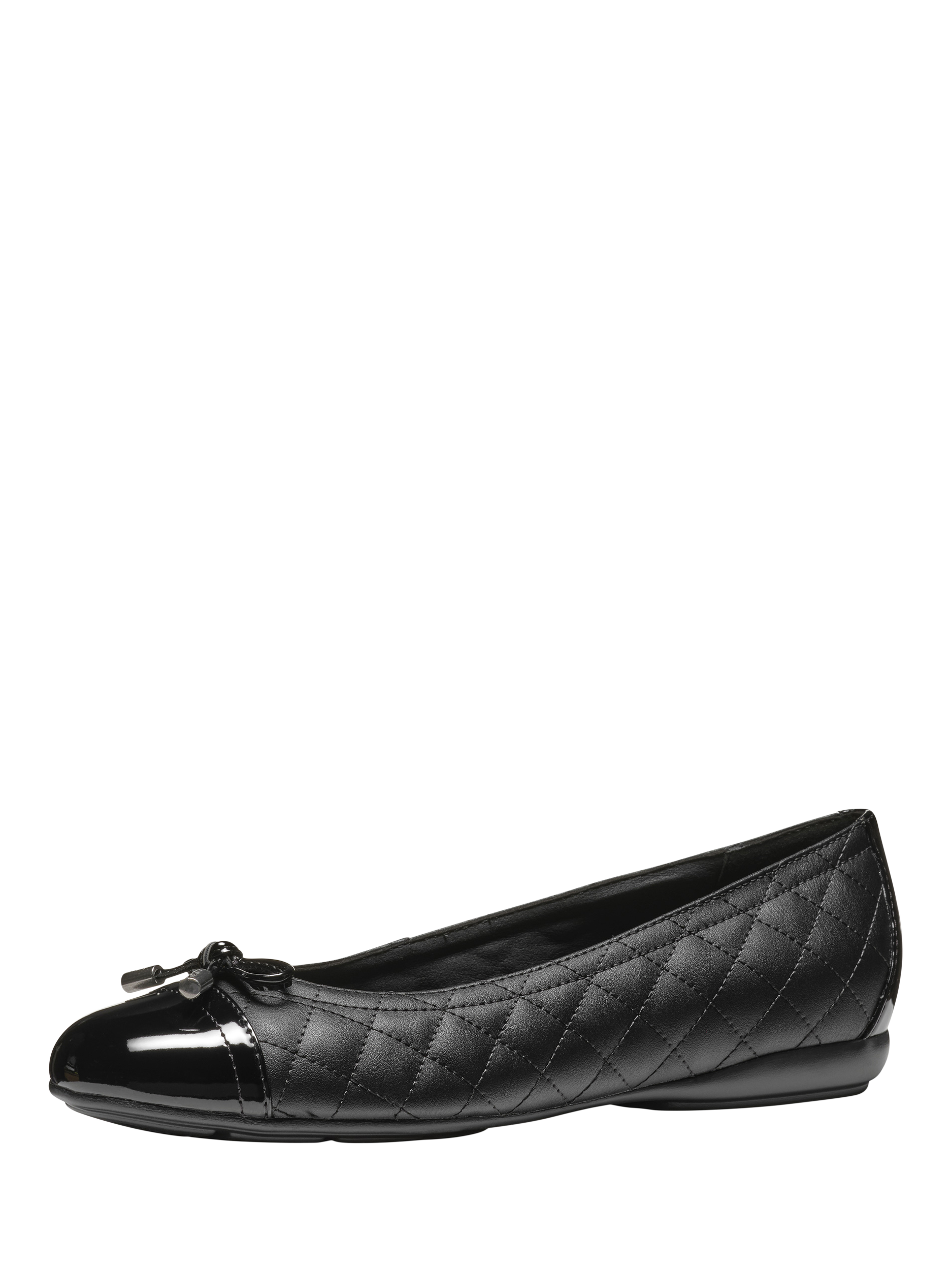 Product image 3 of 11, which shows Geox Annytah Quilted Ballerina Pumps, Black, EU35