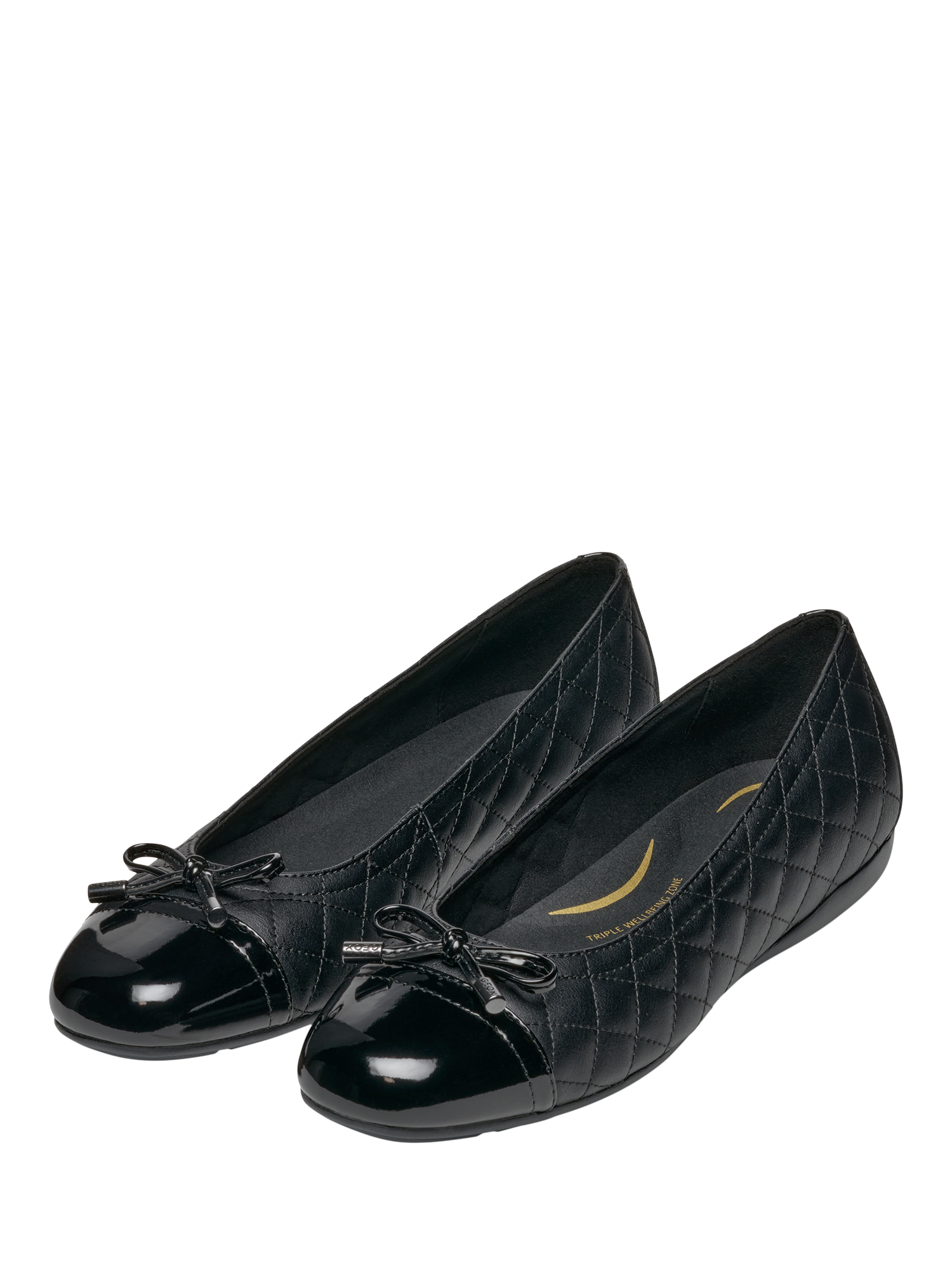 Product image 4 of 11, which shows Geox Annytah Quilted Ballerina Pumps, Black, EU35