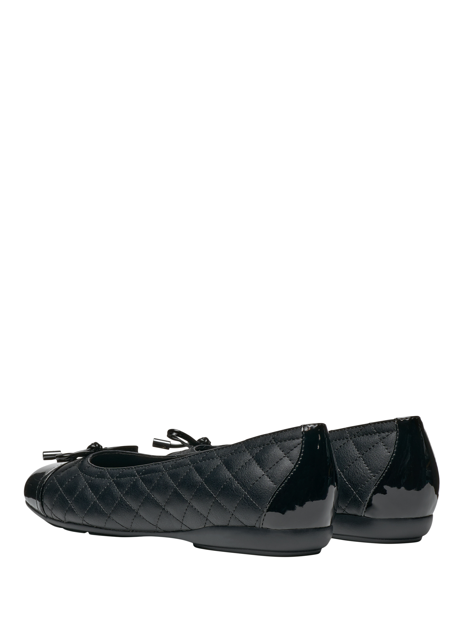 Product image 5 of 11, which shows Geox Annytah Quilted Ballerina Pumps, Black, EU35