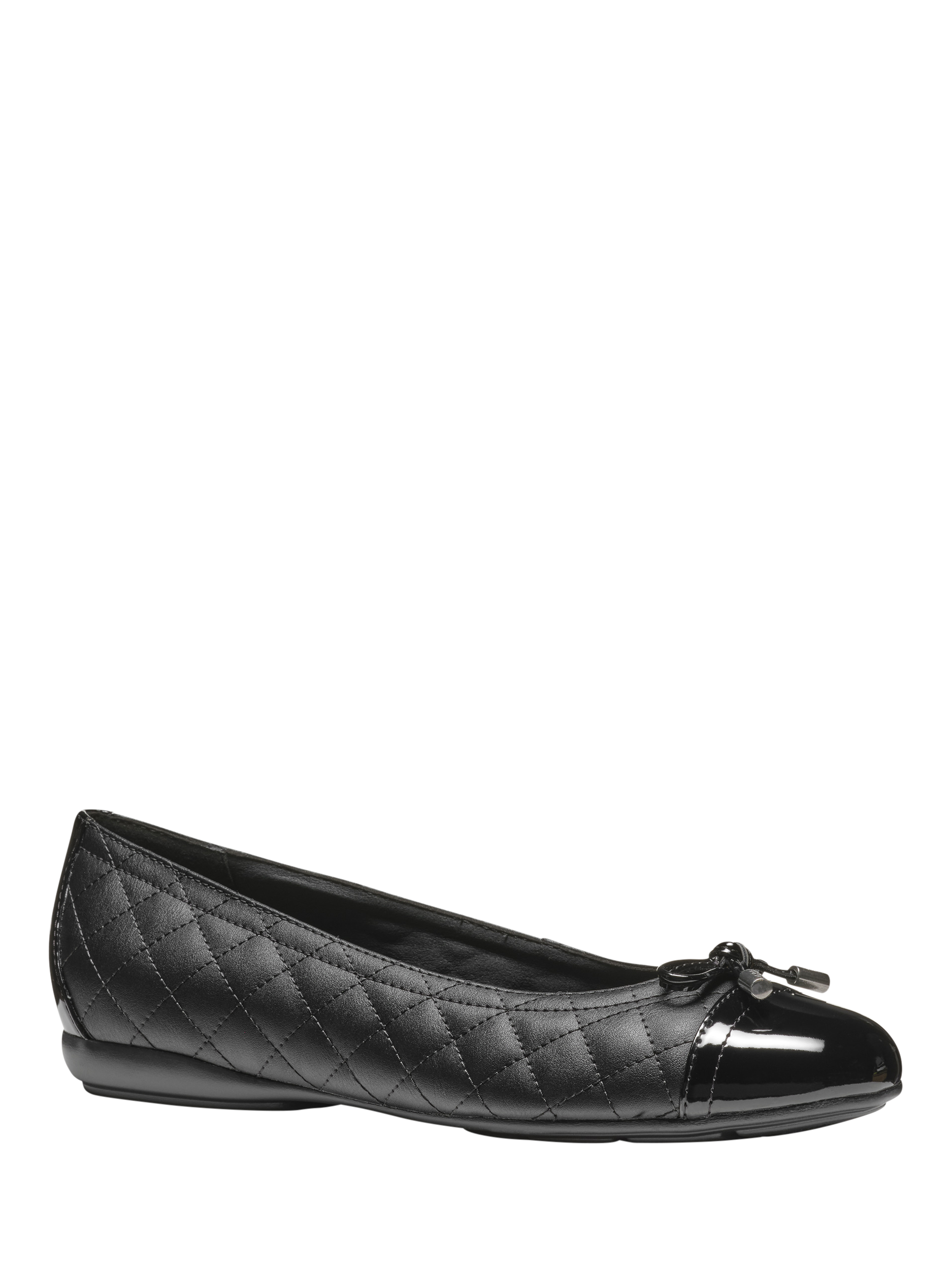 Product image 6 of 11, which shows Geox Annytah Quilted Ballerina Pumps, Black, EU35