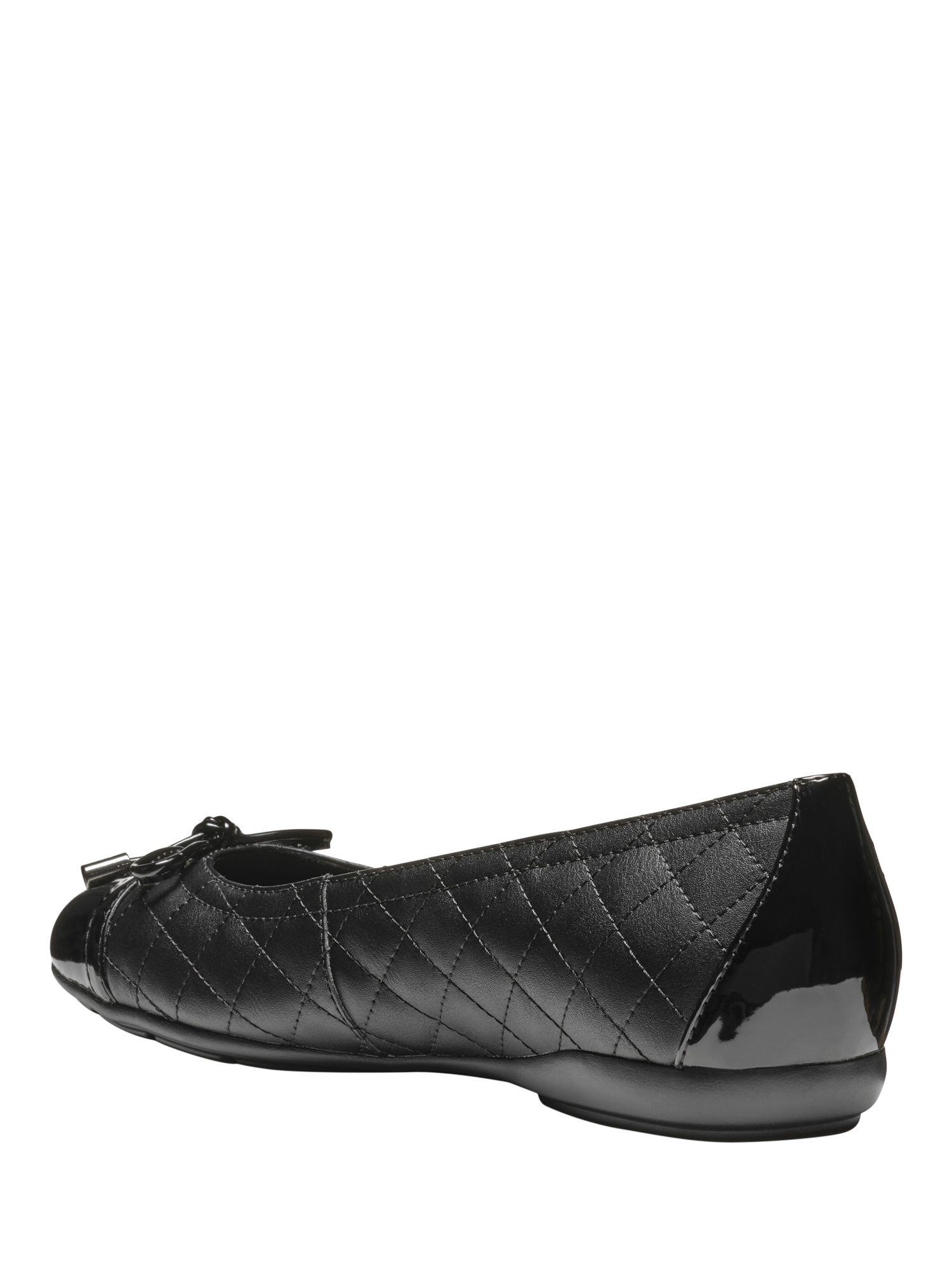 Product image 7 of 11, which shows Geox Annytah Quilted Ballerina Pumps, Black, EU35