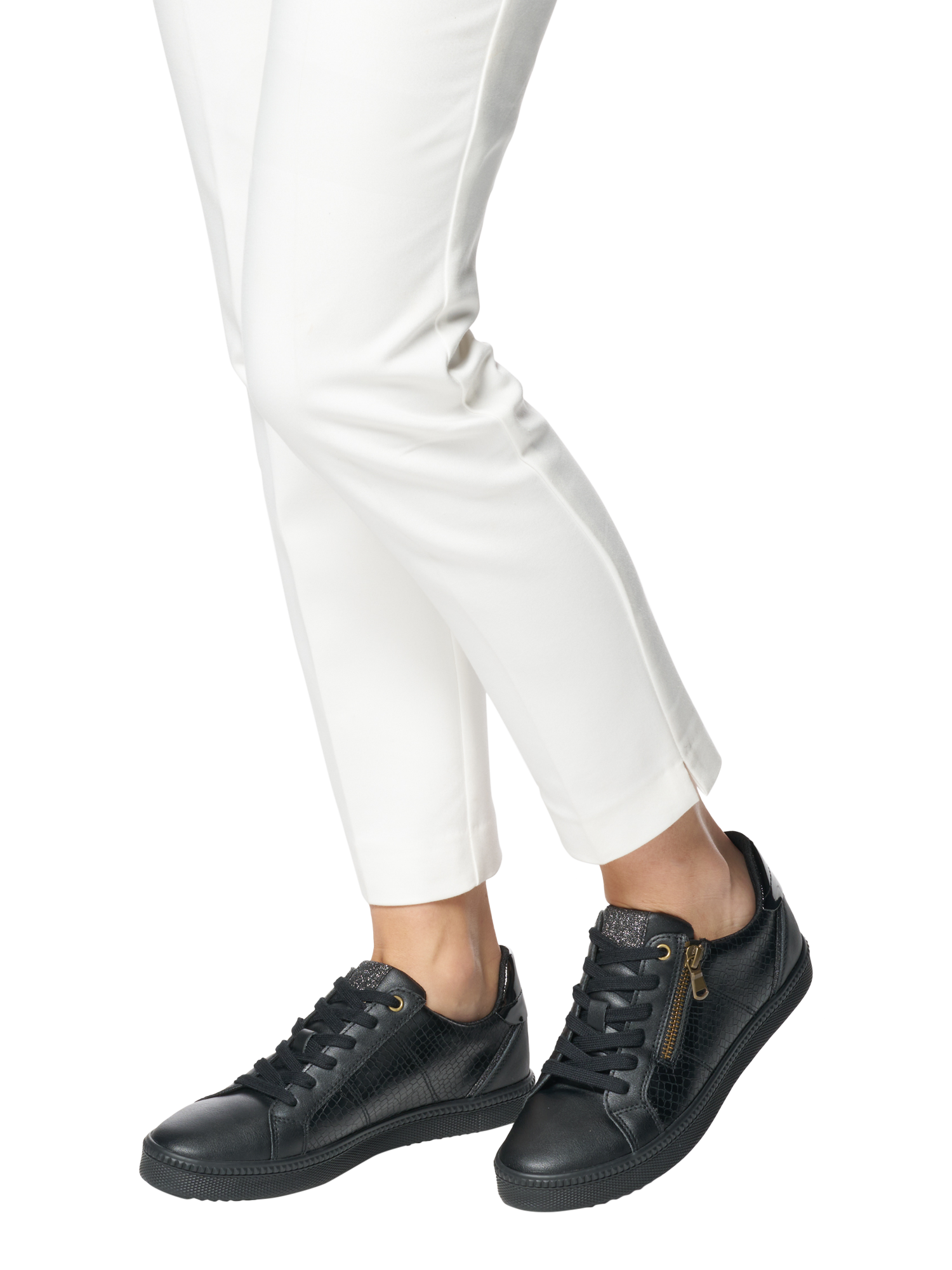 Product image 2 of 11, which shows Geox Blomiee Lace Up Printed Trainers, Black, EU35