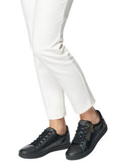 Geox Blomiee Lace Up Printed Trainers, Black - view 2, Black