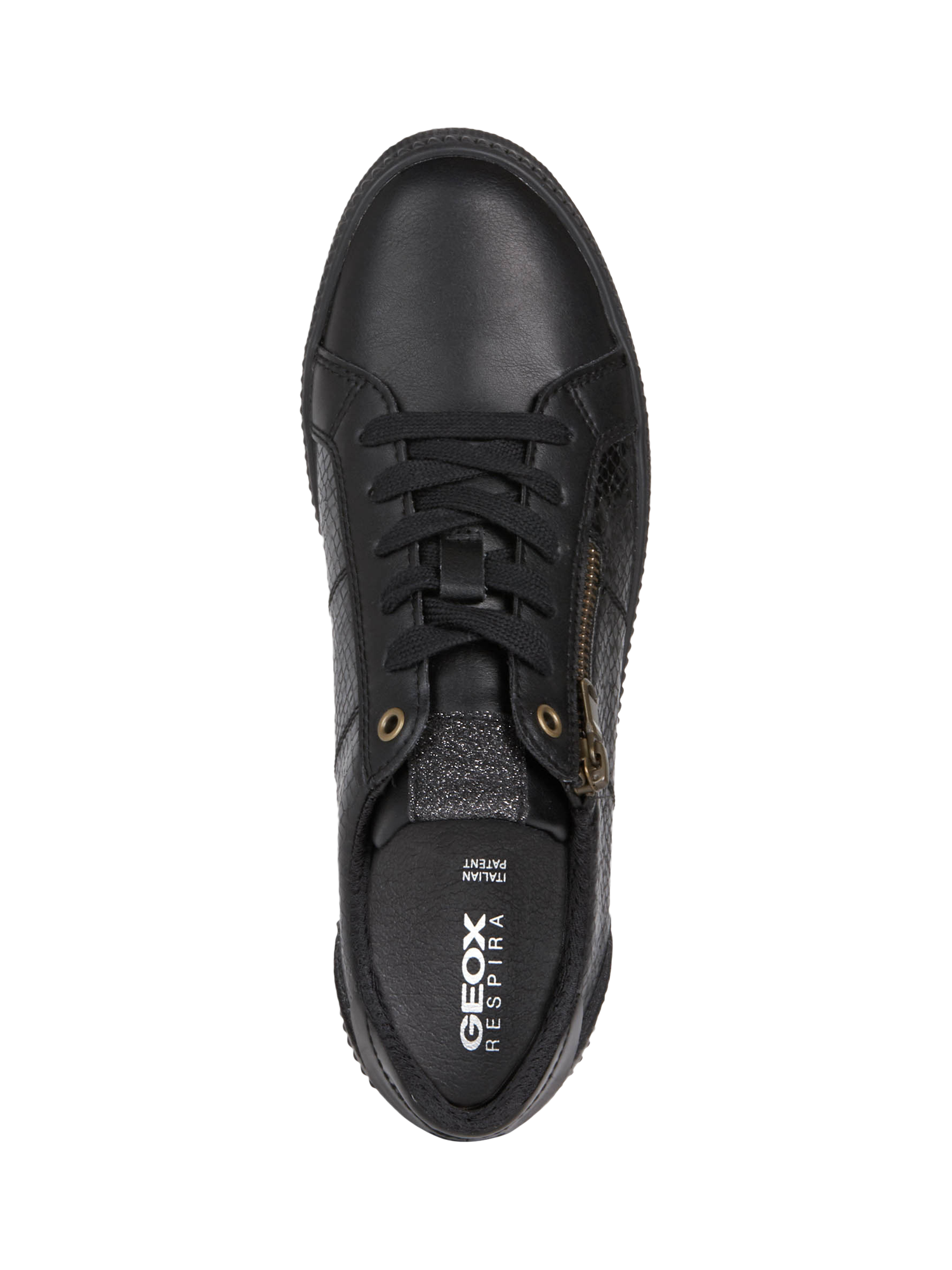 Product image 9 of 11, which shows Geox Blomiee Lace Up Printed Trainers, Black, EU35