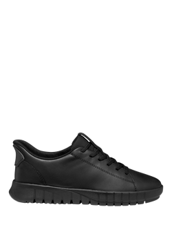 Geox Flextride Plus Leather Blend Trainers, Black, Black