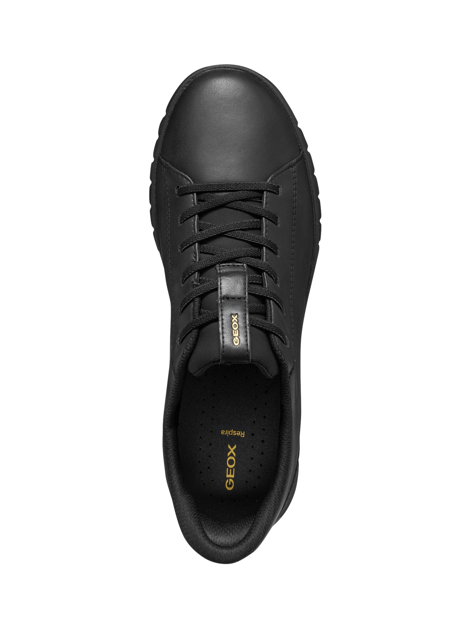 Product image 5 of 6, which shows Geox Flextride Plus Leather Blend Trainers, Black, EU35
