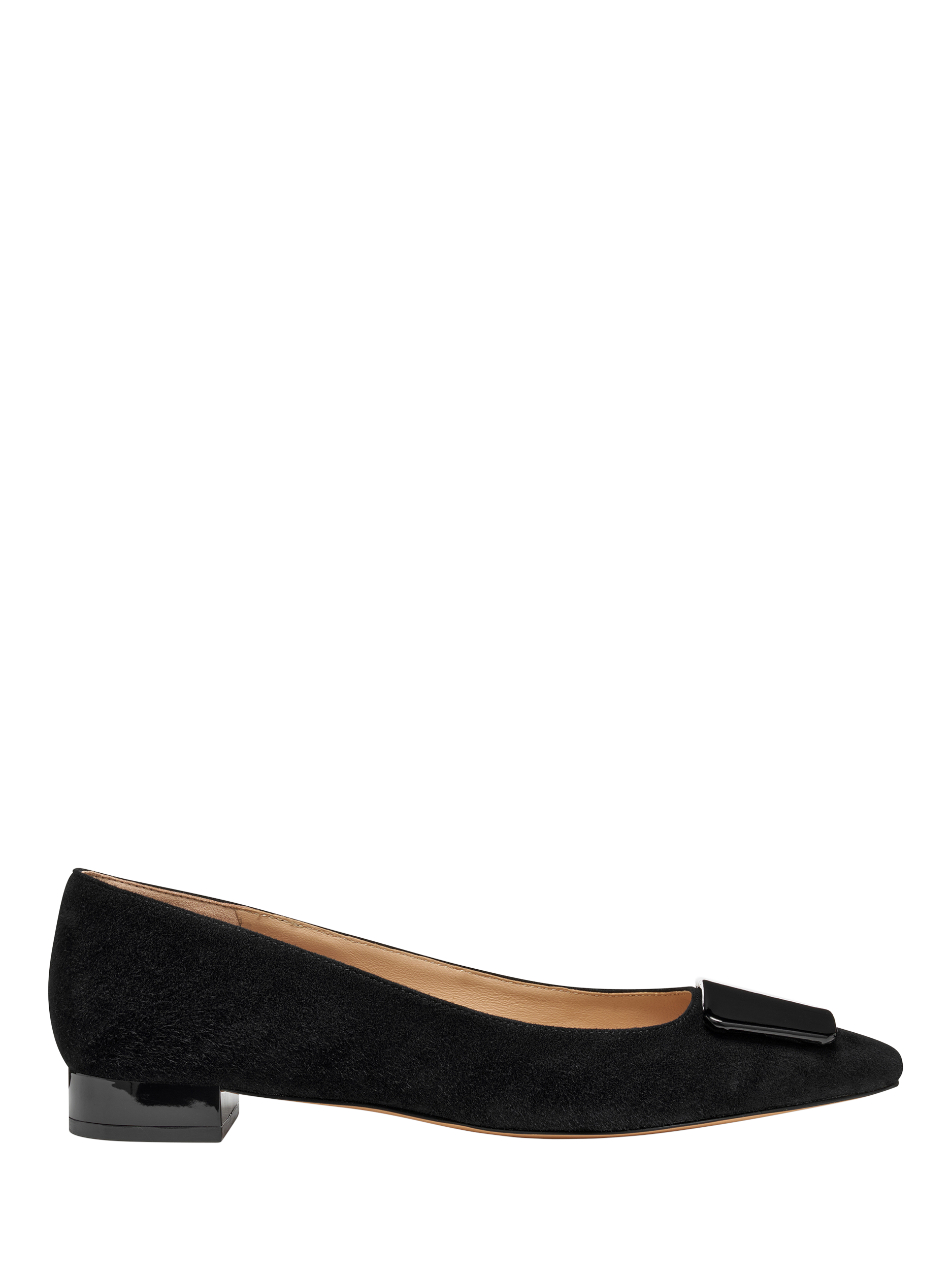 Geox Giselda 15 Suede Ballerina Flat Shoes, Black
