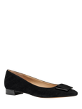 Geox Giselda 15 Suede Ballerina Flat Shoes, Black