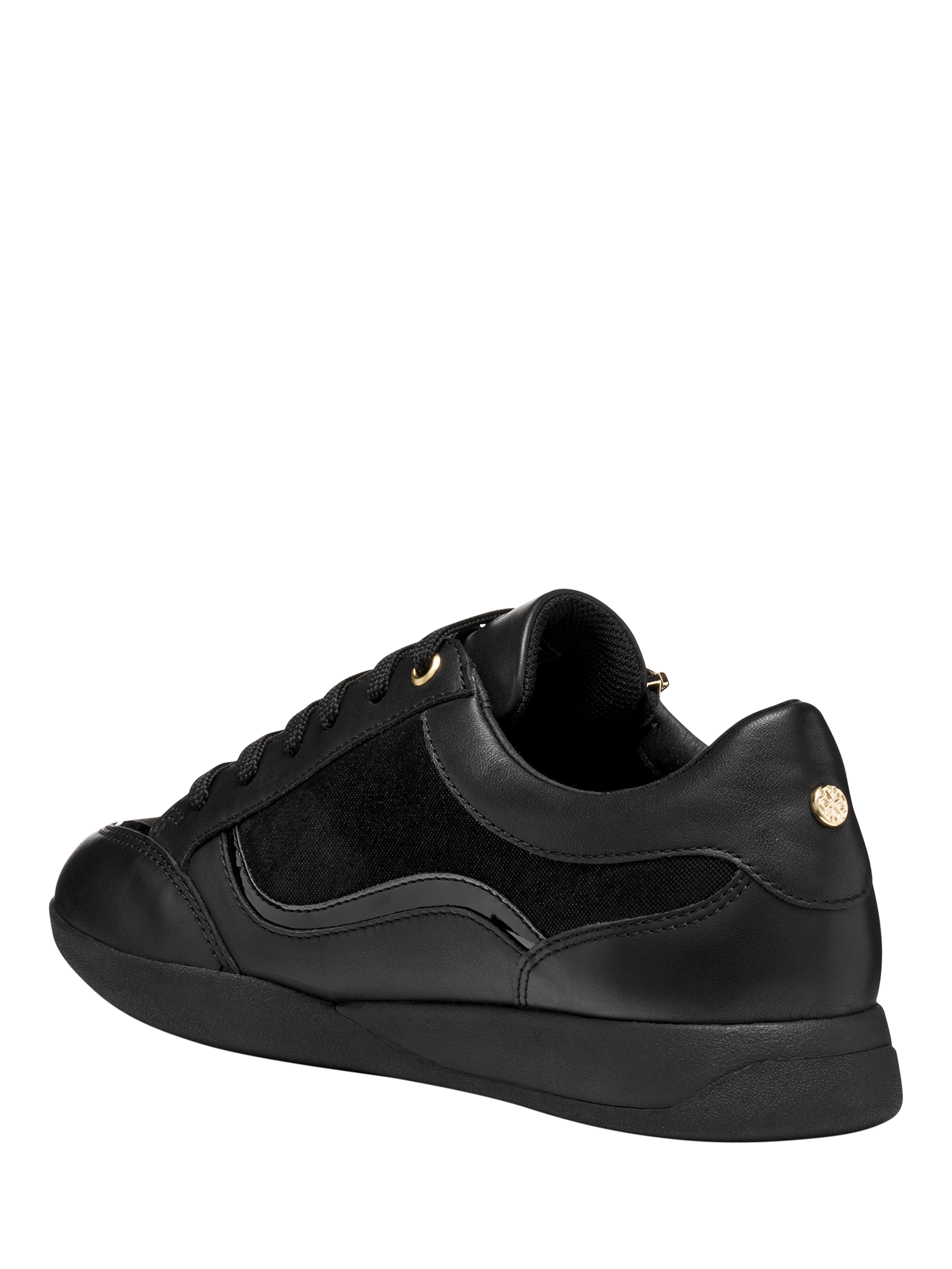 Product image 6 of 10, which shows Geox Maryemy Leather Blend Zip Trainers, Black, EU35