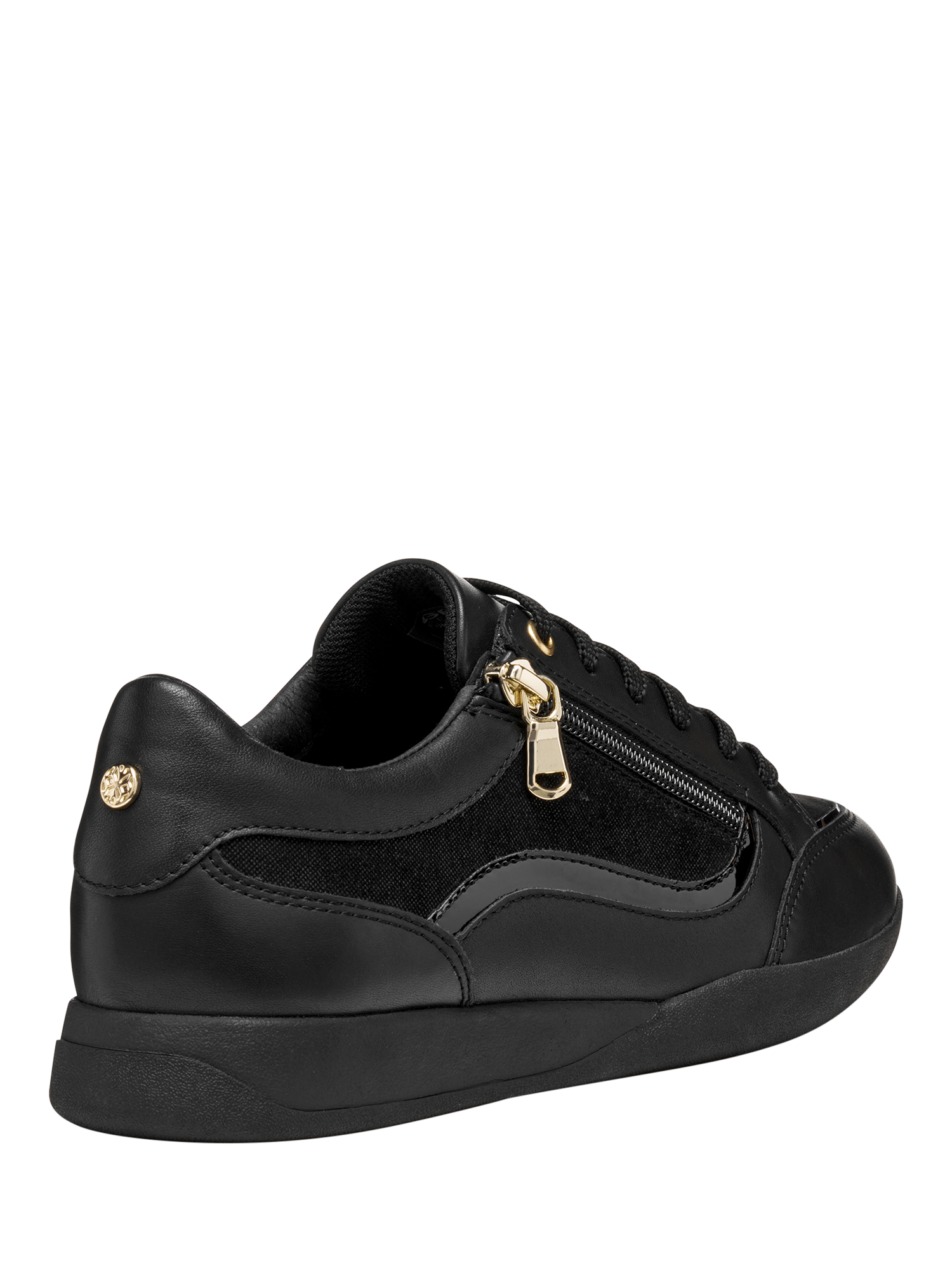 Product image 7 of 10, which shows Geox Maryemy Leather Blend Zip Trainers, Black, EU35