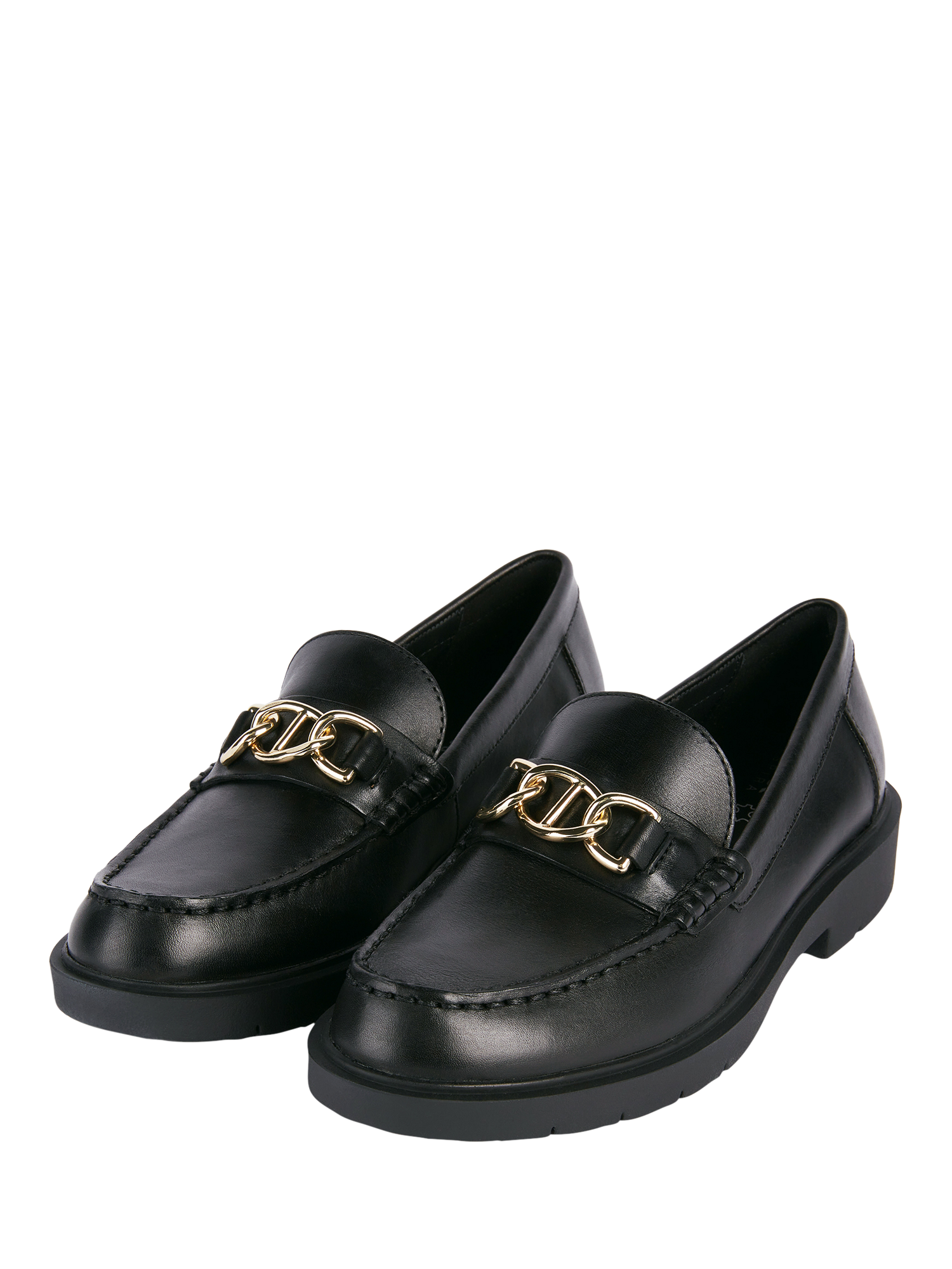 Product image 3 of 8, which shows Geox Spherica EC1 Leather Loafers, Black, EU35