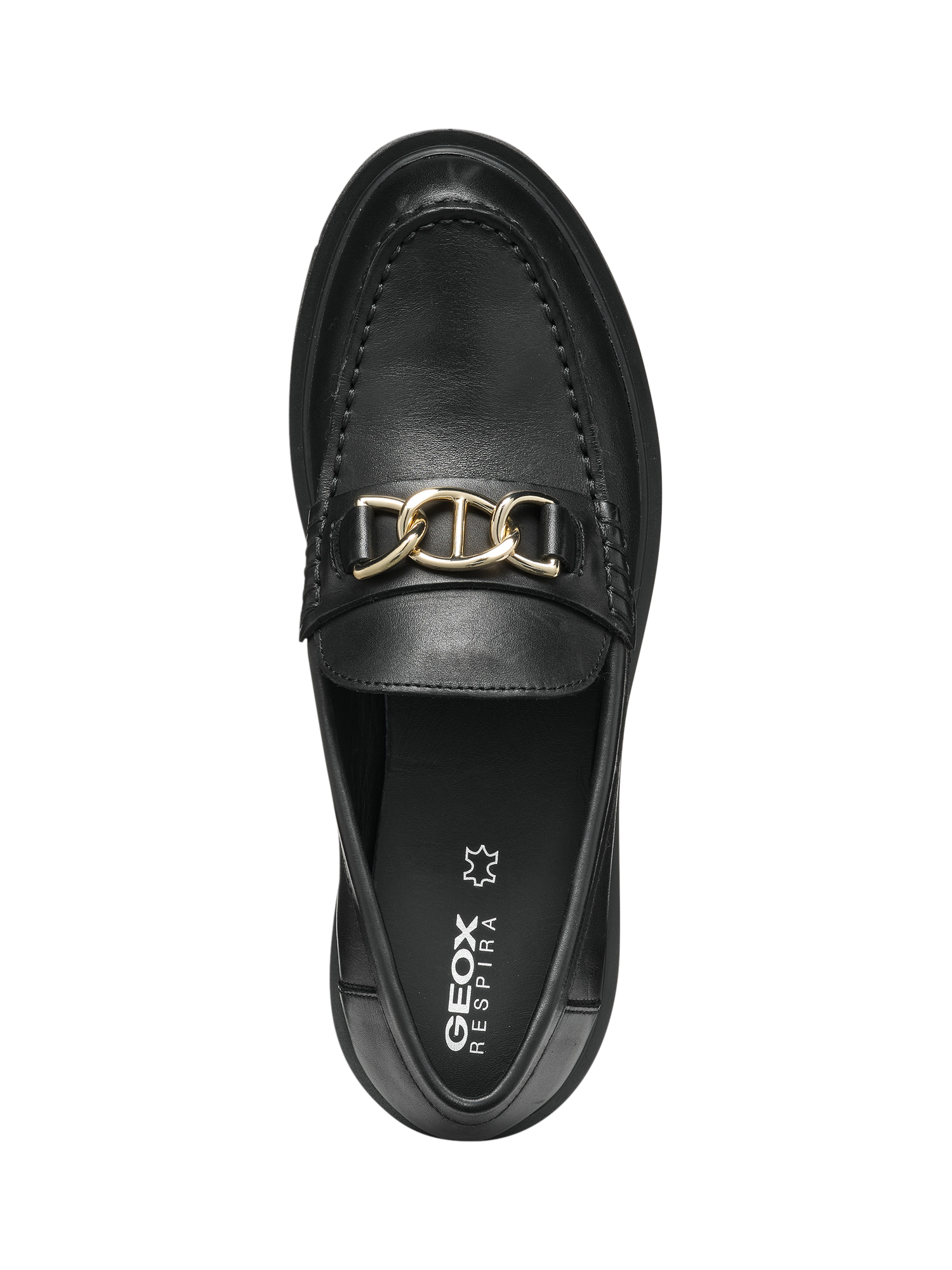 Product image 7 of 8, which shows Geox Spherica EC1 Leather Loafers, Black, EU35