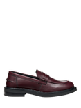 Geox Serilda Leather Loafers, Wine