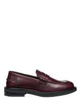 Geox Serilda Leather Loafers, Wine