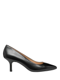 Geox Kleopy Leather Court Shoes, Black