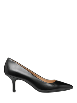 Geox Kleopy Leather Court Shoes, Black, Black