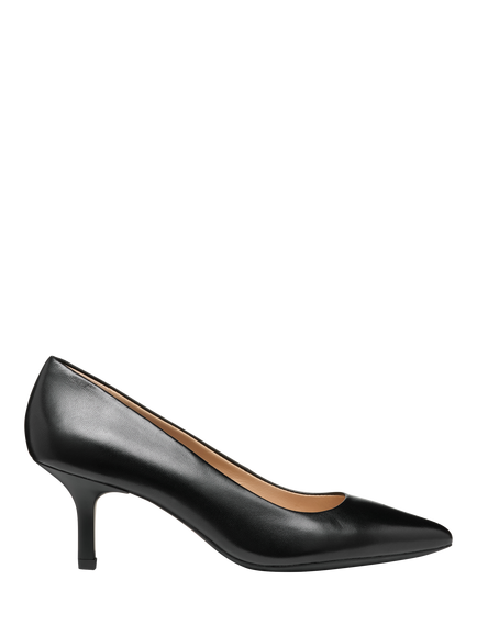 Geox Kleopy Leather Court Shoes, Black, Black