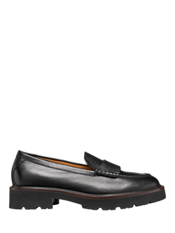 Geox Norize Leather Loafers, Black, Black