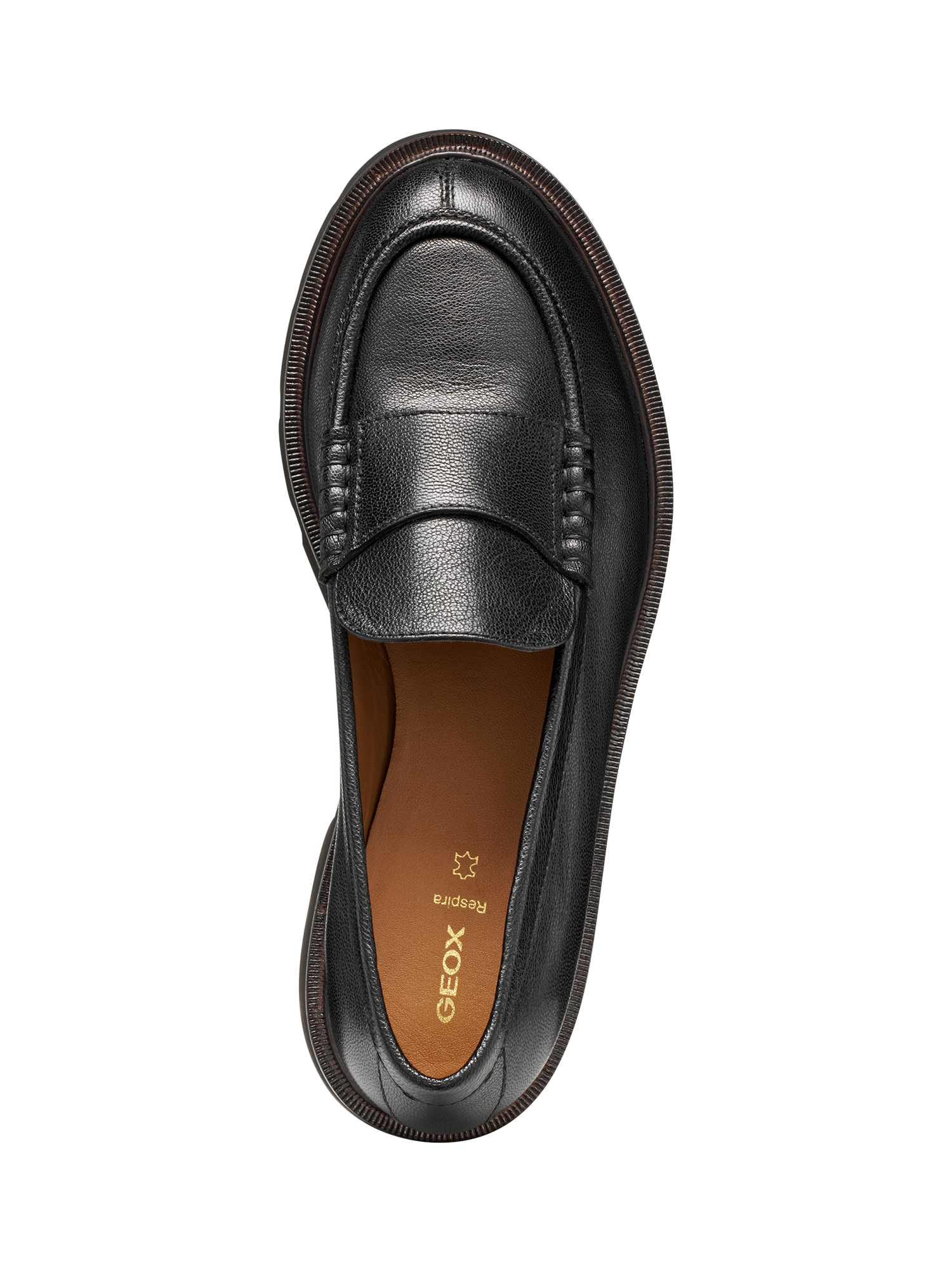 Product image 5 of 11, which shows Geox Norize Leather Loafers, Black, EU35