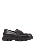 Geox Vilde Leather Loafers, Black