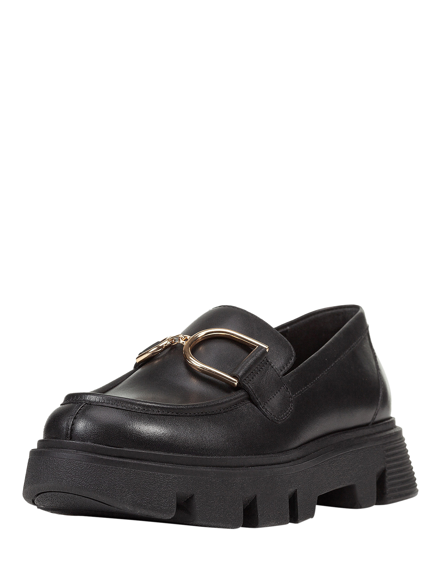 Product image 3 of 10, which shows Geox Vilde Leather Loafers, Black, EU35