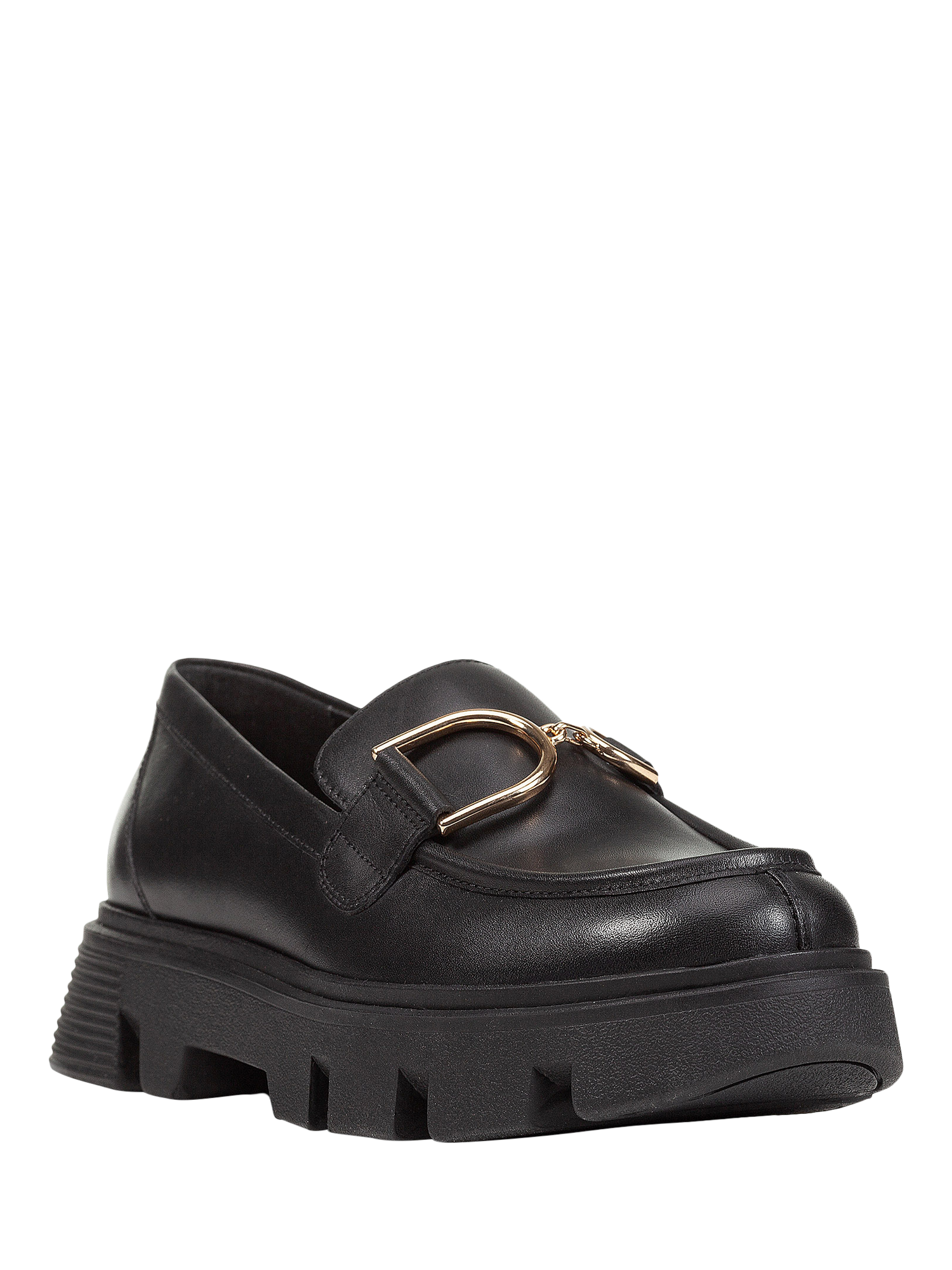 Product image 5 of 10, which shows Geox Vilde Leather Loafers, Black, EU35