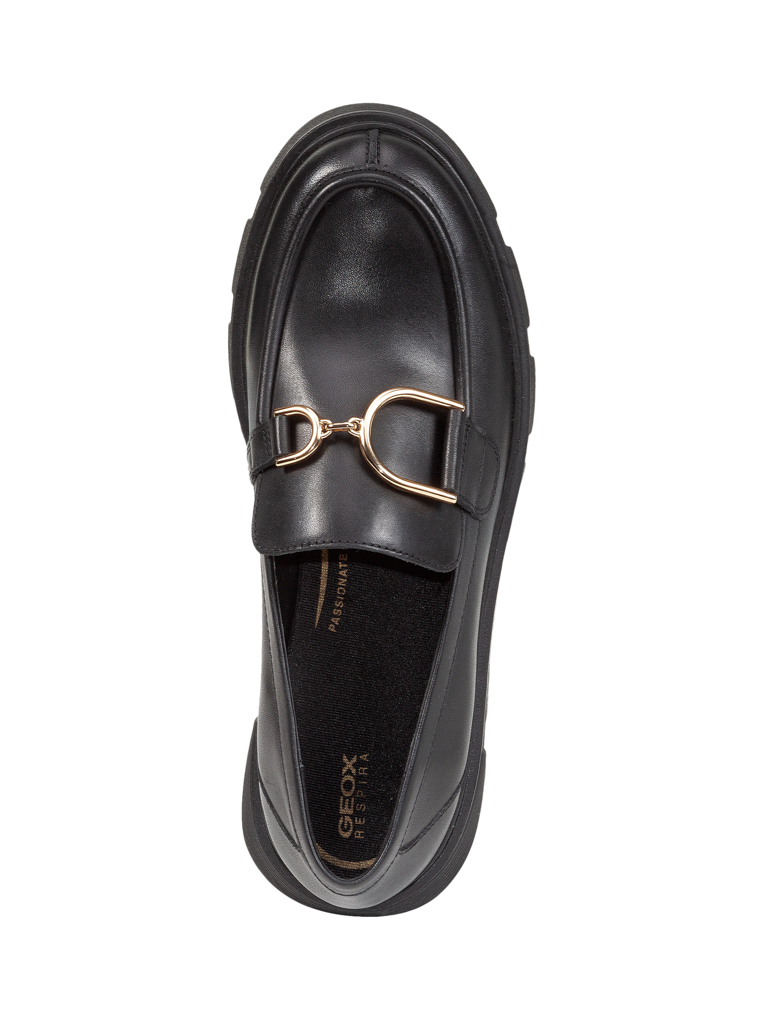 Product image 8 of 10, which shows Geox Vilde Leather Loafers, Black, EU35