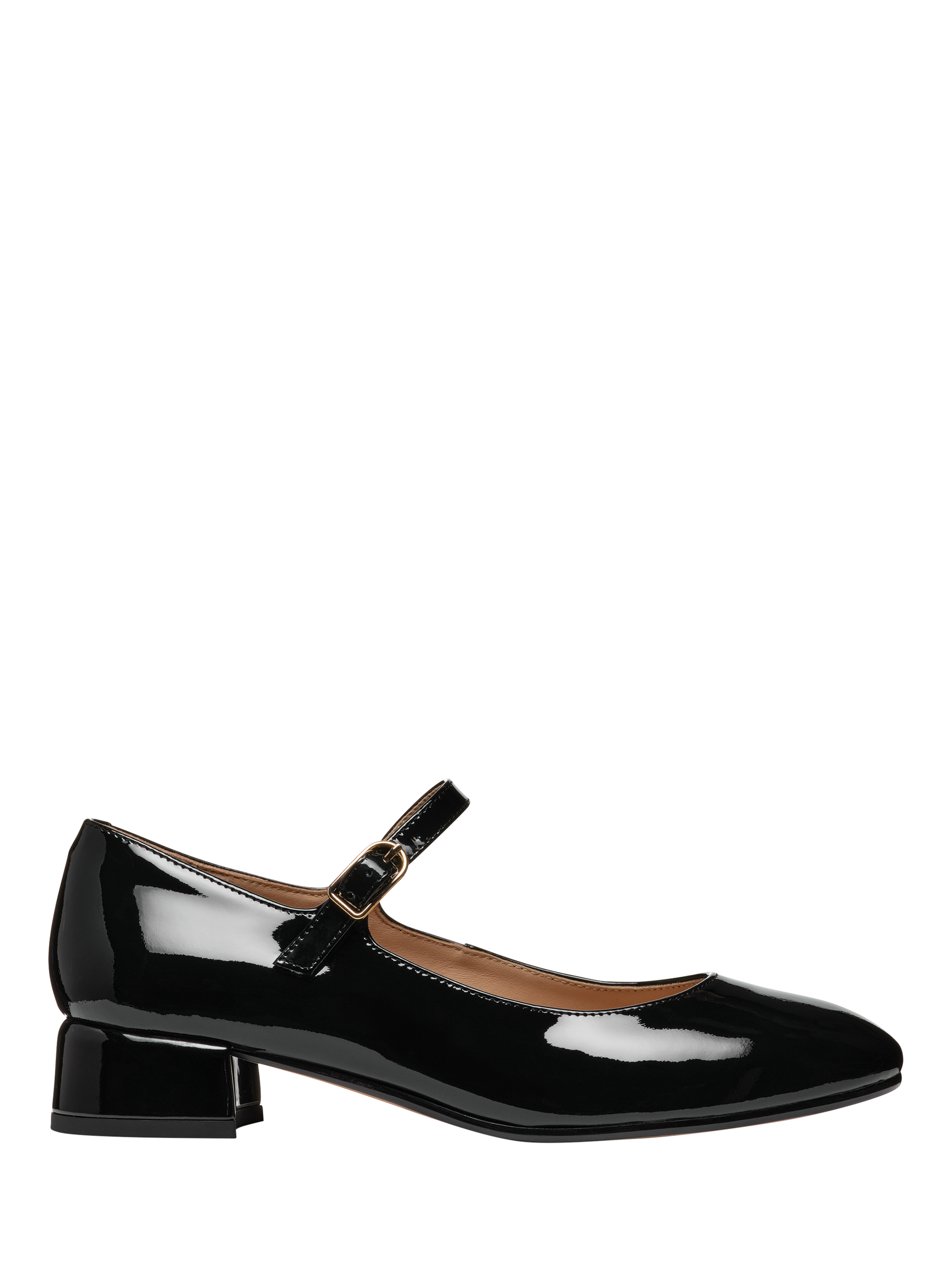 Geox Floretia Patent Leather Mary Jane Court Shoes, Black