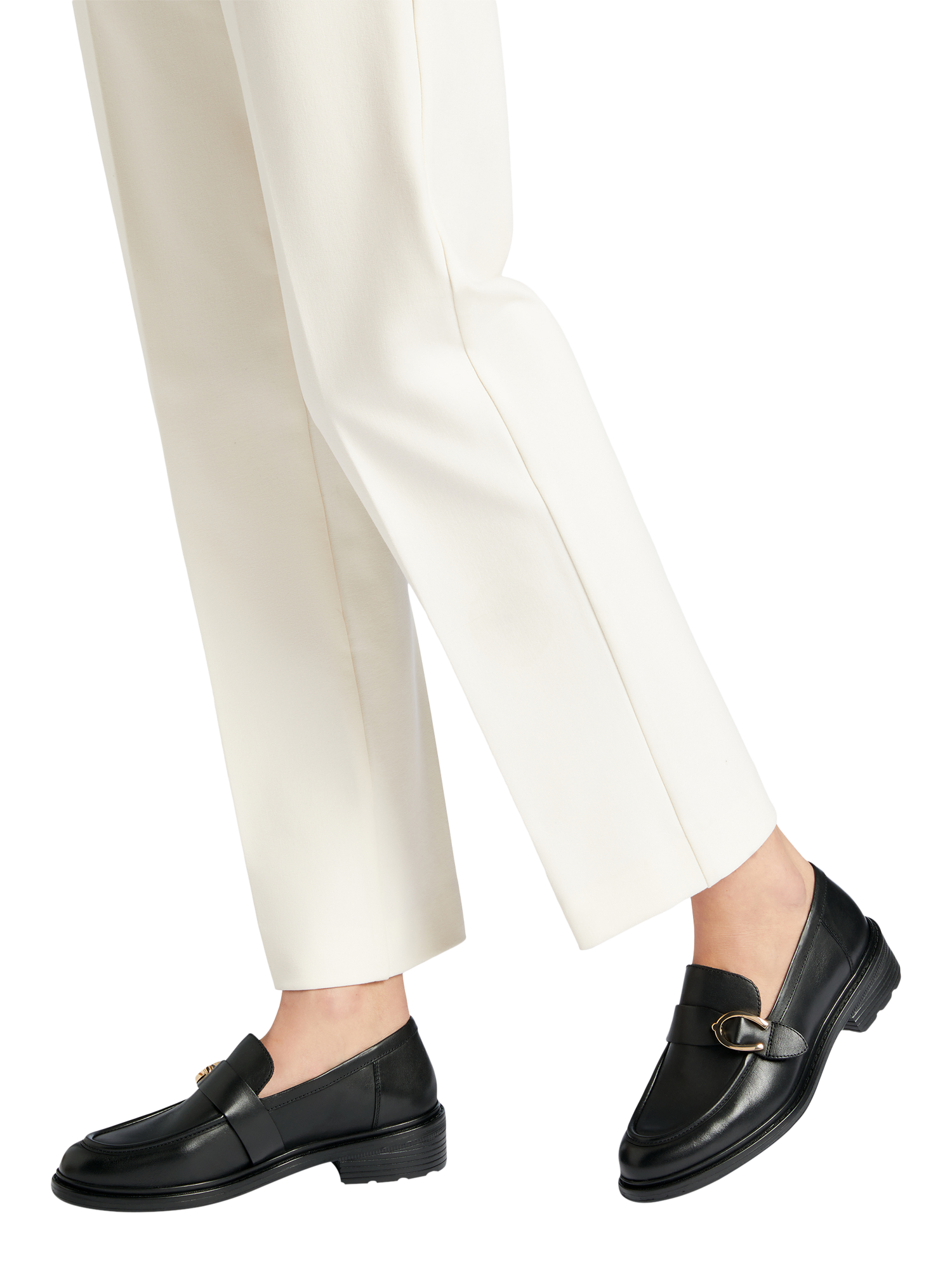 Product image 2 of 8, which shows Geox Walk Pleasure Leather Loafers, Black, EU35