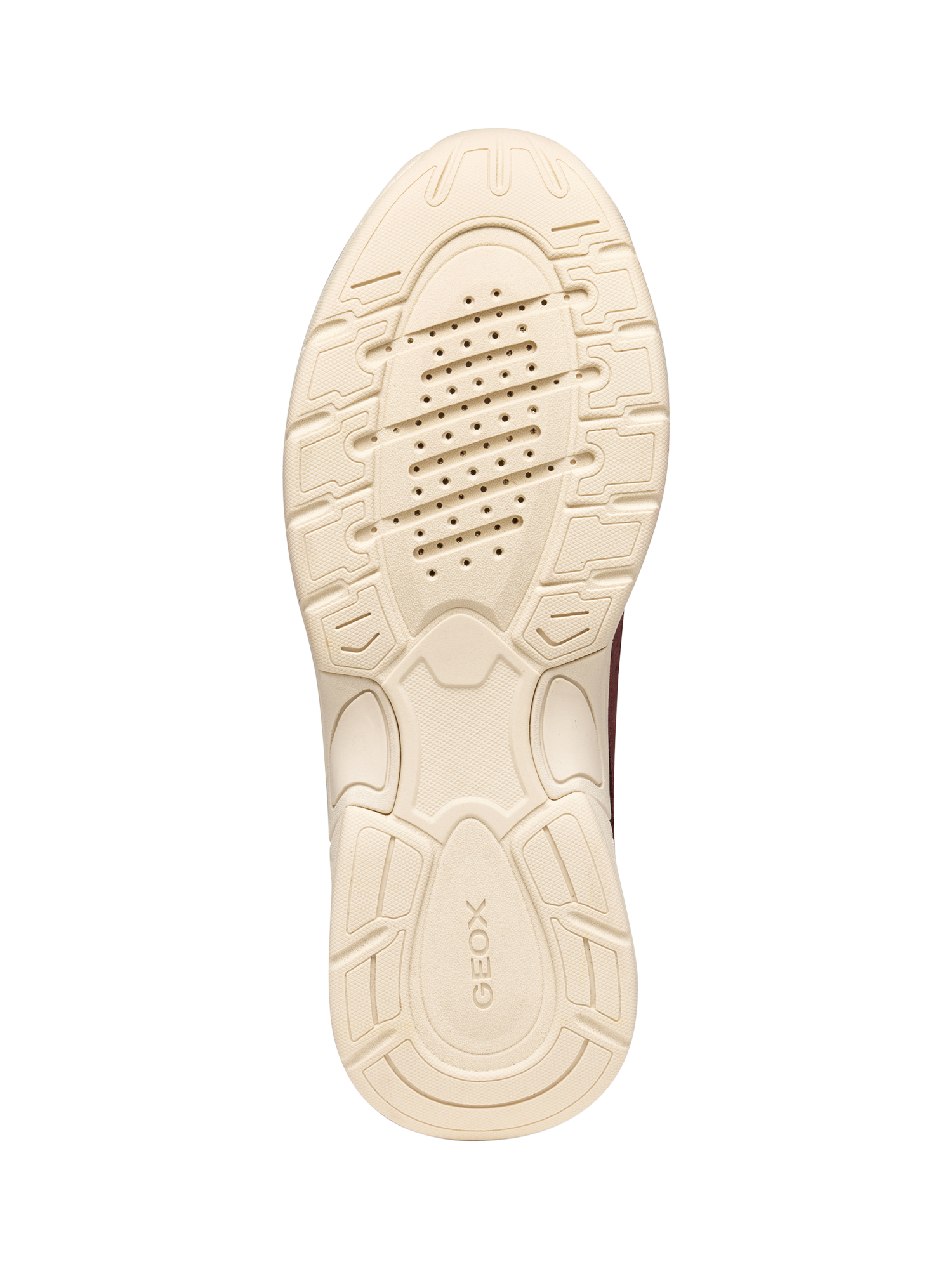 Product image 9 of 10, which shows Geox Zarvia Suede Blend Lace Up Trainers, Wine, EU35