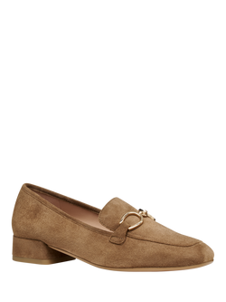 Geox Dhyalma Suede Loafers, Mud - view 2, Mud