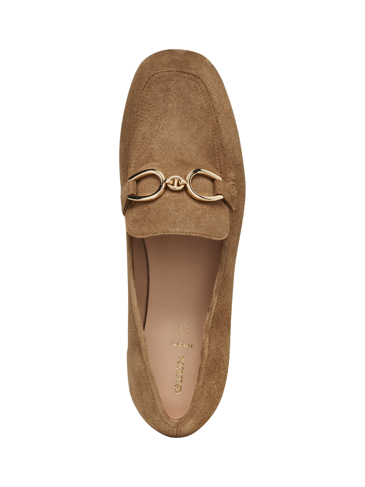 Product image 5 of 6, which shows Geox Dhyalma Suede Loafers, Mud, EU35