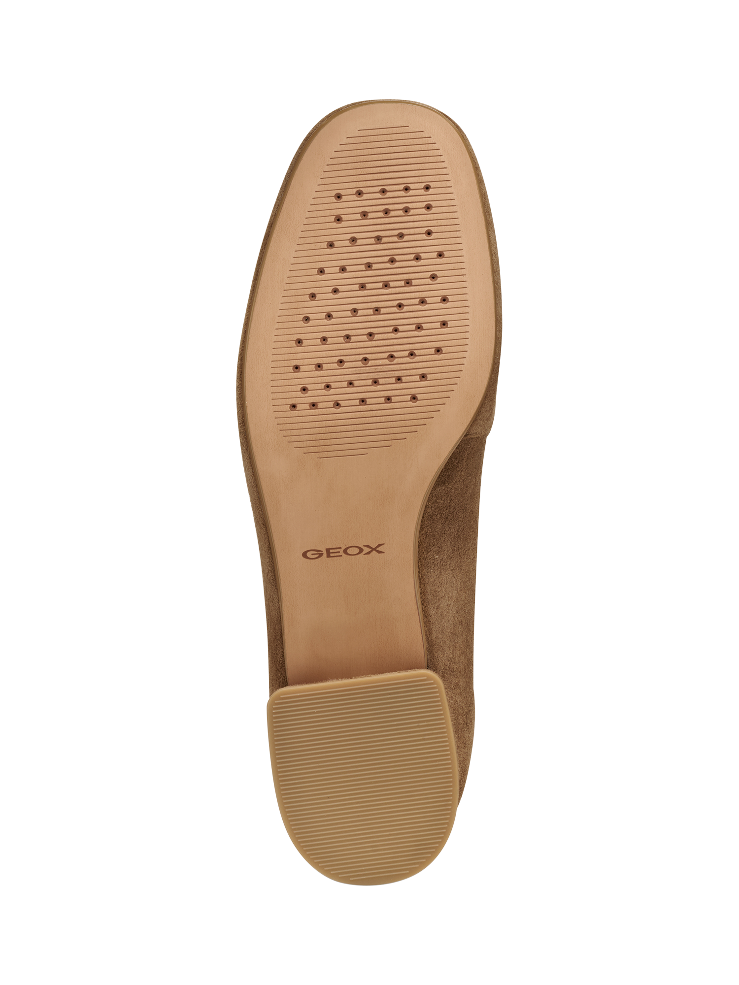 Product image 6 of 6, which shows Geox Dhyalma Suede Loafers, Mud, EU35