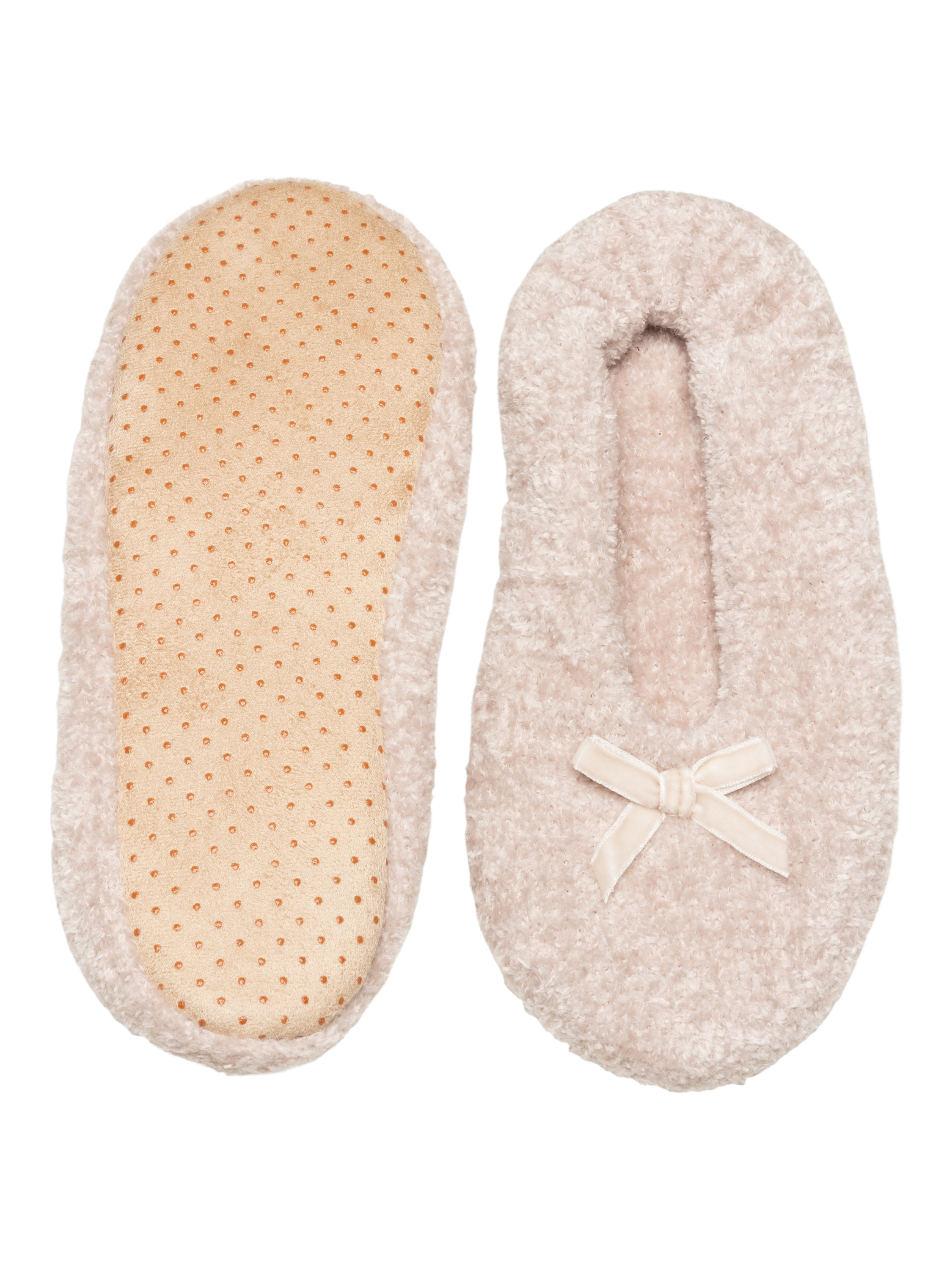 Product image 1 of 1, which shows Charnos Cosy Chenille Slippers, Oatmeal, One Size