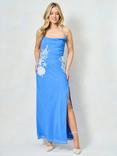 Hope & Ivy The Blaire Embellished Sealife Maxi Dress, Blue