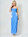 Hope & Ivy The Blaire Embellished Sealife Maxi Dress, Blue