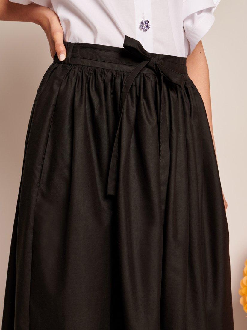 Product image 5 of 6, which shows Sister Jane Embroidered Floral Maxi Skirt, Black, 6