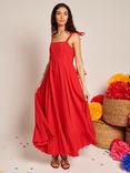 Sister Jane Car Beaded Cherries Maxi Dress, Red